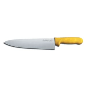 135-12433Y SANI-SAFE® 10" Chef's Knife w/ Polypropylene Yellow Handle, Carbon Steel