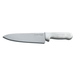135-12443 SANI-SAFE® 8" Chef's Knife w/ Polypropylene White Handle, Carbon Steel