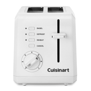 141-CPT122WH Cuisinart® 2 Slice Toaster w/ 1 1/2" Slots - (3) Controls & 7 Setting Dial, White/Stainless