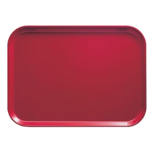 144-1014221 Fiberglass Camtray® Cafeteria Tray - 13 3/4"L x 10 5/8" W, Ever Red