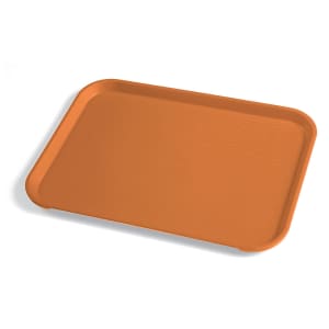 144-1014FF166 Plastic Fast Food Tray - 13 1/2"L x 10 2/5"W, Orange