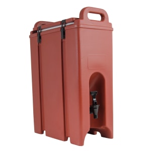 144-500LCD402 5 gal Camtainer® Insulated Beverage Dispenser, Brick Red