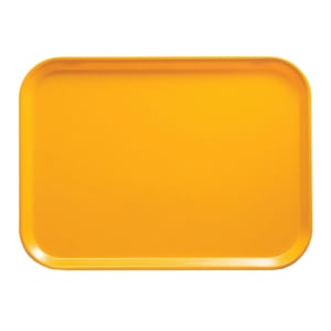 144-810504 Fiberglass Camtray® Cafeteria Tray - 9 4/5"L x 8"W, Mustard