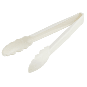 144-9TGS148 9"L Plastic Utility Tongs, White