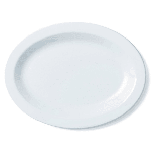 Cambro 120CWP148 12&quot; x 9&quot; Oval Camwear Platter - Plastic, White