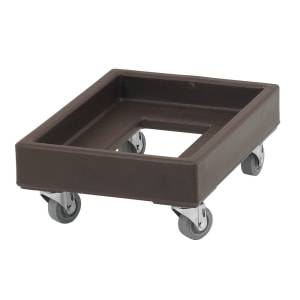 144-CD1420131 Camdolly® for Milk Crates w/ 350 lb Capacity, Dark Brown