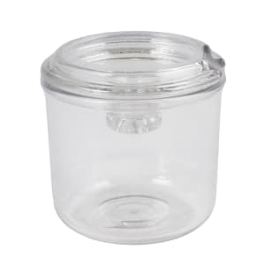 Tablecraft 10106 2 oz. Glass Condiment Jar with Stainless Steel Lid and  Bail and Trigger Closure