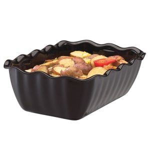 144-DC5110 2 1/5 qt Rectangular Deli Crock - Black