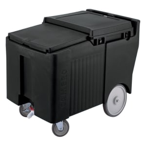 144-ICS175L110 175 lb Insulated Mobile Ice Caddy - Plastic, Black