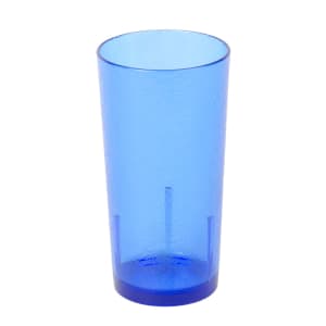 144-D24608 24 oz Sapphire Blue Crackled Plastic Tumbler