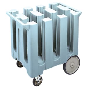 144-DC575401 23 1/2" Mobile Dish Caddy w/ (6) Columns - Plastic, Slate Blue