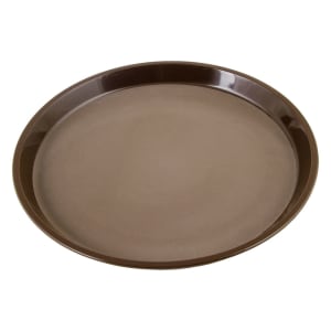 144-PT1100167 11" Round Polytread Tray - Brown