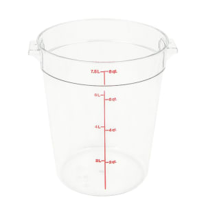 144-RFSCW8135 8 qt Camwear Round Storage Container - Clear