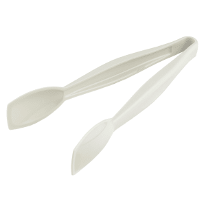 144-TGG9148 9 1/2"L Plastic Serving Tongs, White