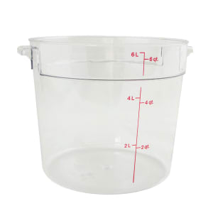 144-RFSCW6135 6 qt Camwear Round Storage Container - Clear
