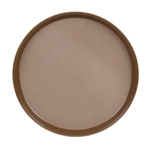 144-PT1600167 16" Round Polytread Tray - Brown