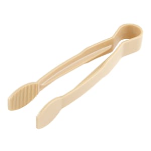 144-TG9133 9"L Plastic Serving Tongs, Beige