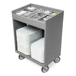 144-TC1418191 Tray & Silver Cart - Pans/Cover, Granite Gray