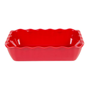 144-DC10404 4 9/10 qt Rectangular Deli Crock - Red
