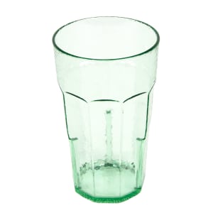 144-LT22427 22 oz Spanish Green Hammered Plastic Tumbler