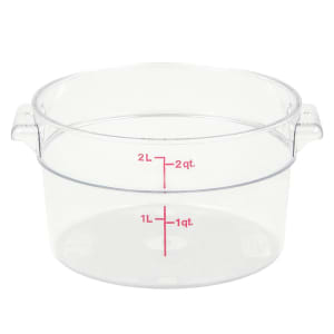 144-RFSCW2135 2 qt Camwear Round Storage Container - Clear
