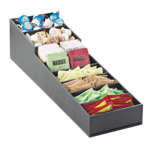 151-2059 Condiment Organizer w/ (8) Bins - Black