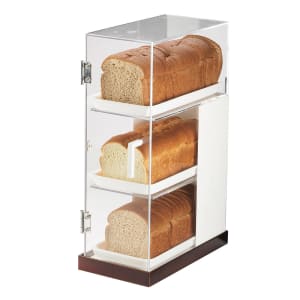 151-302155 3 Tier Luxe Bread Display Case - Clear, Stainless Steel
