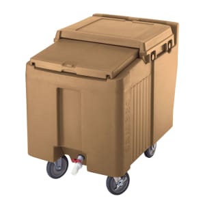 Cambro ICS125L157 125 lb Insulated Mobile Ice Caddy - Plastic, Coffee Beige