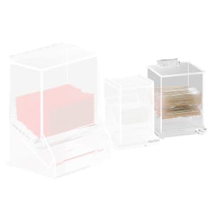 151-304 Clear Acrylic Wrapped Toothpick Dispenser, 4 1/2 x 3 1/2 x 5 1/4" H