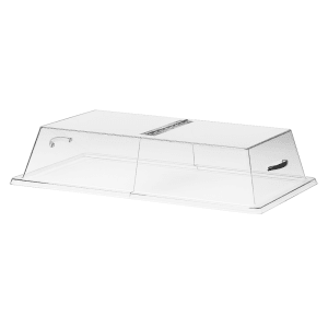 151-33412 Display Cover w/ Center Hinge & Flat Top, 12 x 18 x 4" H, Clear