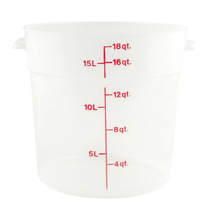 144-RFS18PP190 18 qt Round Storage Container - Translucent