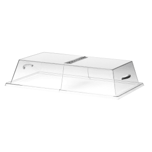 151-32813 Display Cover w/ Center Hinge & Flat Top, 13 x 18 x 4" High