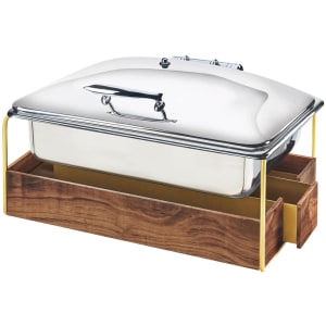 151-370546 Full Size Chafer w/ Hinged Lid & Chafing Fuel Heat