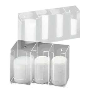 151-37512 Lid Organizer w/ (2) 4" & (1) 5" Sections, Clear