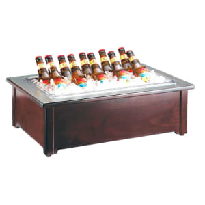 151-4121852 Rectangular Ice Housing - 26"L x 18"W x 8"H, Dark Wood