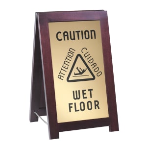 151-851WET Wet Floor Sign w/ Wood Frame, 12 x 4 x 20" High