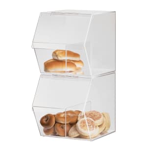 151-948 Countertop Acrylic Dry Food Bin, 11" x 14" x 12", Removable Divider