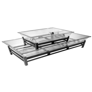 151-IP40239 48" 2 Tier Metal Ice Housing - Table Top, Silver