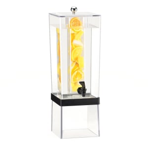 151-2016INF13 3 gal Beverage Dispenser w/ Infuser - Plastic Container, Clear/Black Base
