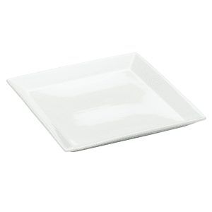 151-PP252 11 7/8" Square Gourmet Display Platter - Porcelain, Bright White