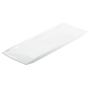 151-SR152 23" x 7" Rectangular Sierra Platter - Melamine, White
