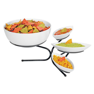 151-SR80113 4 Tier Round Sierra Display Stand - Melamine, Black