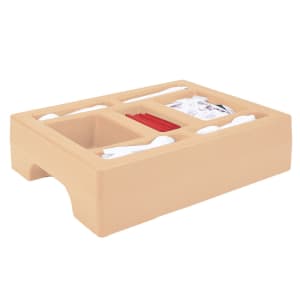 144-LCDCH10157 Camtainer Condiment Holder - 20" x 16" x 4 13/16", Coffee Beige