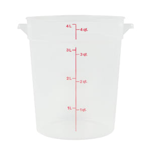 144-RFS4PP190 4 qt Round Storage Container - Translucent