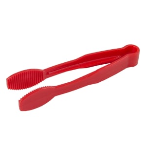 144-TG6404 6"L Plastic Serving Tongs, Red