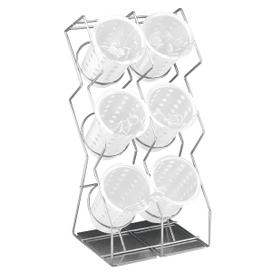151-1025639 6 Hole Space Saver Silverware Display Only - Silver