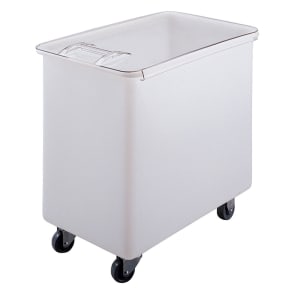 144-IB44 Mobile Ingredient Bin - 42 1/2 Gallon Capacity, Clear Cover/White Base