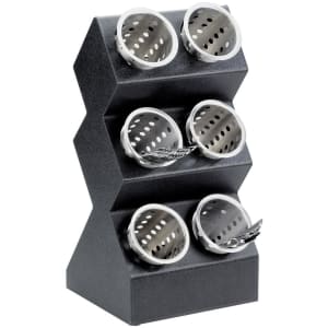 151-10166 20" 3 Section Cylinder Display - Plastic, Black