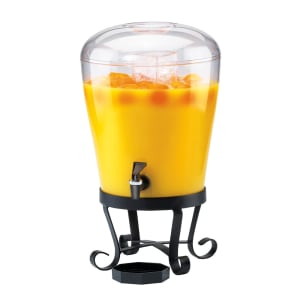 151-1610 3 gal Beverage Dispenser w/ Ice Tube - Plastic Container, Black Base