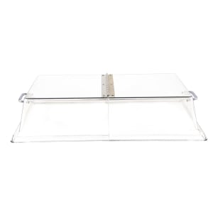 144-RD1220CWH Rectangular Display Cover - Hinged, 12x20" Clear/Chrome